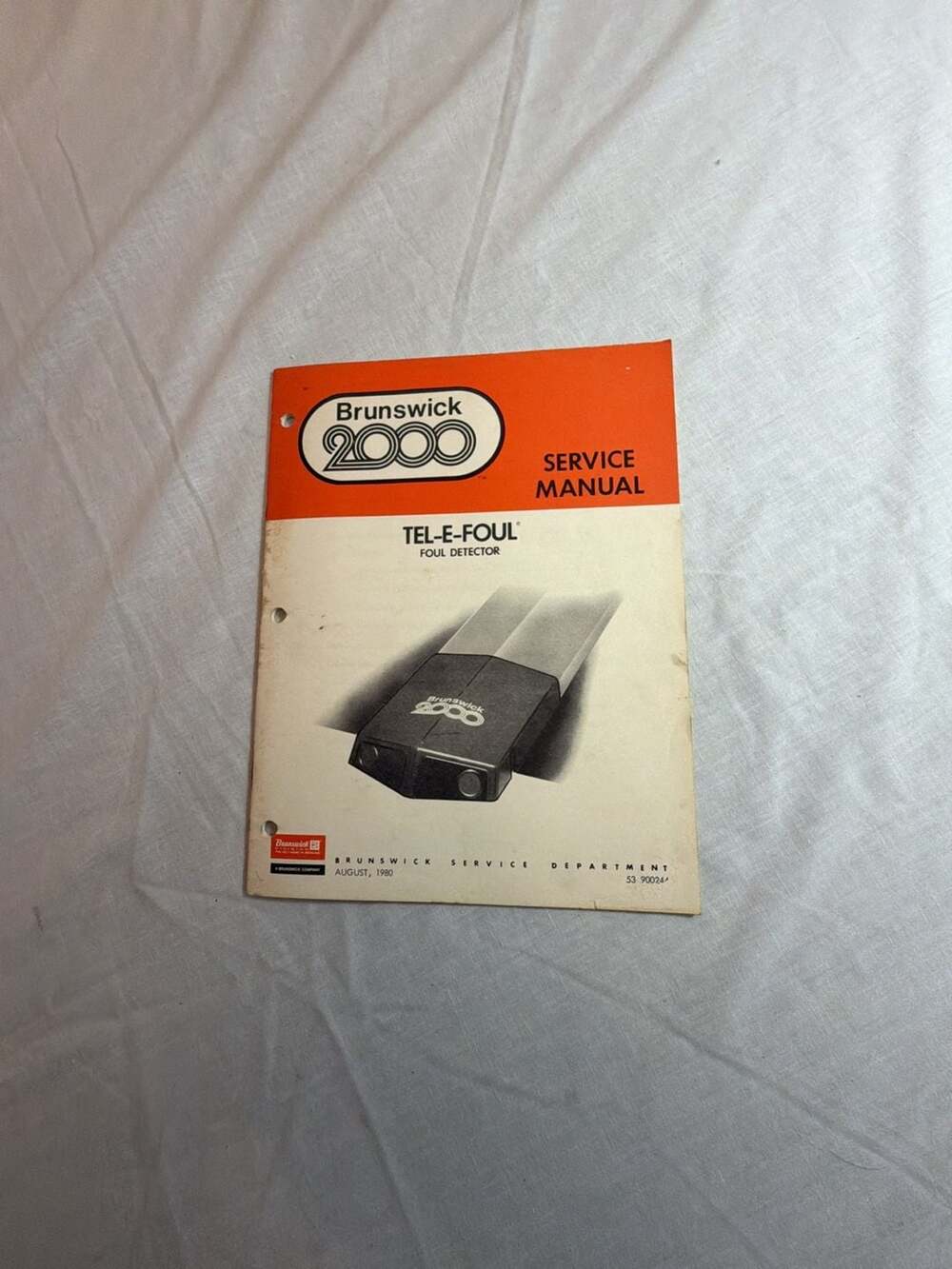 Brunswick 2000 Tel-E-Foul Bowling Foul Detector Service Manual (August 1980)